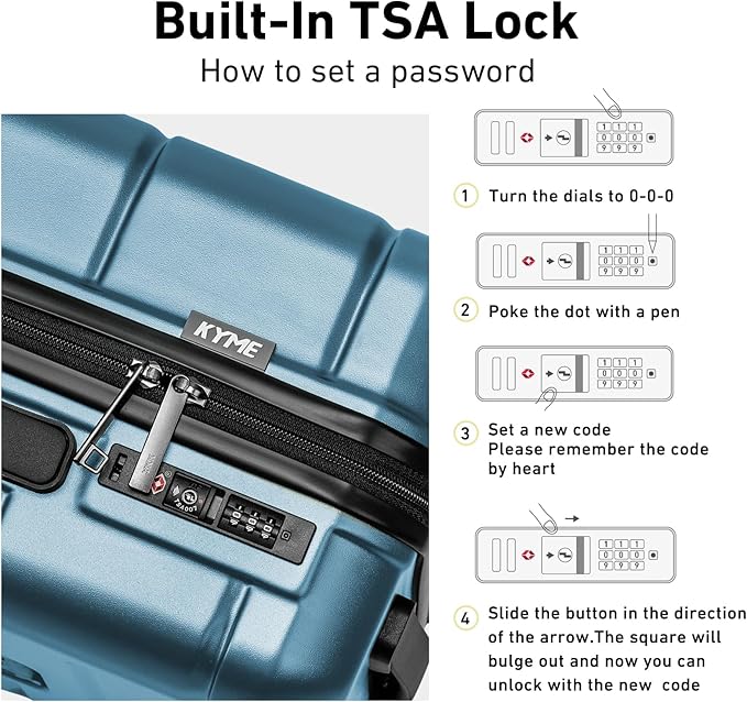 KYME Carry On Luggage 22x14x9 Airline Approved - Image 6