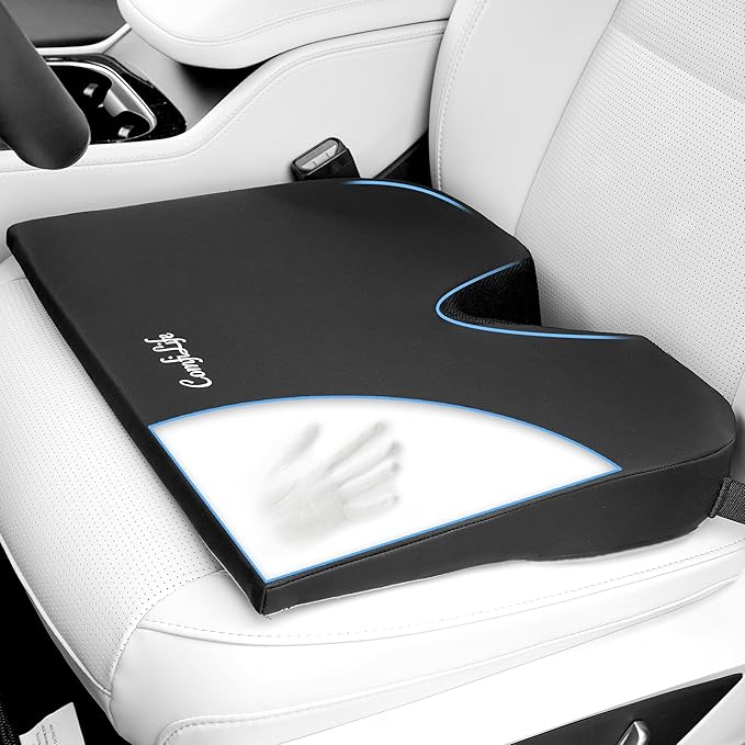 ComfiLife Car Seat Cushion–Premium Wedge 100% Polyurethane Foam Car Cushions by ComfiLife