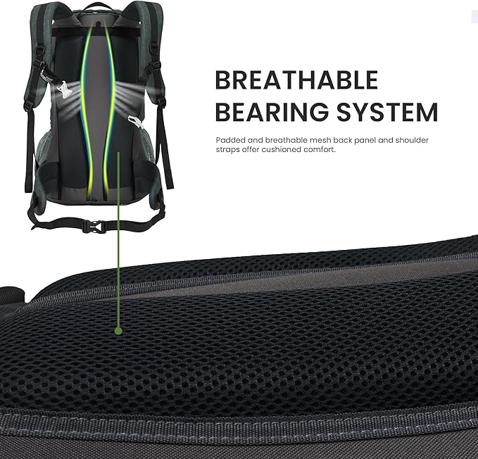 MOUNTAINTOP 40L Hiking Backpack Lightweight Travel Backpack - Image 8