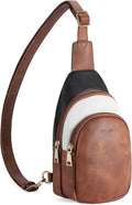 Telena Small Sling Bag for Women Leather Crossbody Fanny Packs Chest Bag for by Telena