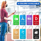 Personalized Luggage Tags, Custom Luggage Tags 4 Pack TSA Approved Double Sided - Image 6