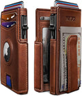 Airtag Wallet for Men, with Money Clip 10 Cards Metal Case Smart Slim Pop Up by Miyozi