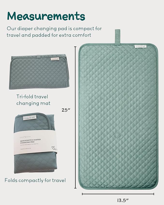 Lily Miles Baby Changing Pad Portable, Diaper Changing Mat - Image 4