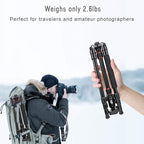 BONFOTO B690A Camera Tripod for Travel, Lightweight Aluminum Portable DSLR - Image 5