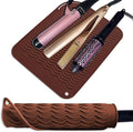 12" X 9" Large Heat Resistant Silicone Mat for Hair Styling Tools, Curling Iron Mat, Flat Iron Holder, Hair Straightener Pad, Makeup Mat, Hot Tools Mat for Travel Vanity Salon - Mocha Brown