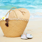 DRESHOW Beach Hats for Women Big Straw Wide Brim Summer Hat Floppy Foldable - Image 5