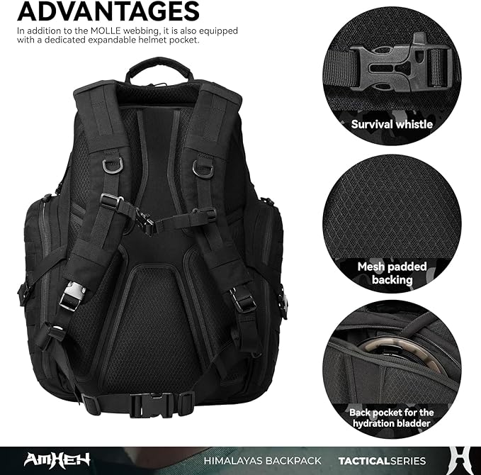 52L Tactical Backpack Military Molle Assault Pack - Image 4