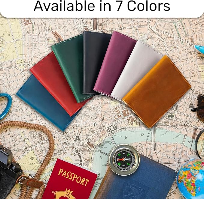 HIFA Personalized Leather Passport Holder, Handmade Passport Cover - Image 9