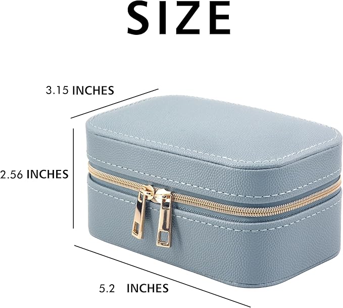 Travel Jewelry Case Bulk Of 4 For Women Weekend Trips, PU Leather Compact - Image 5