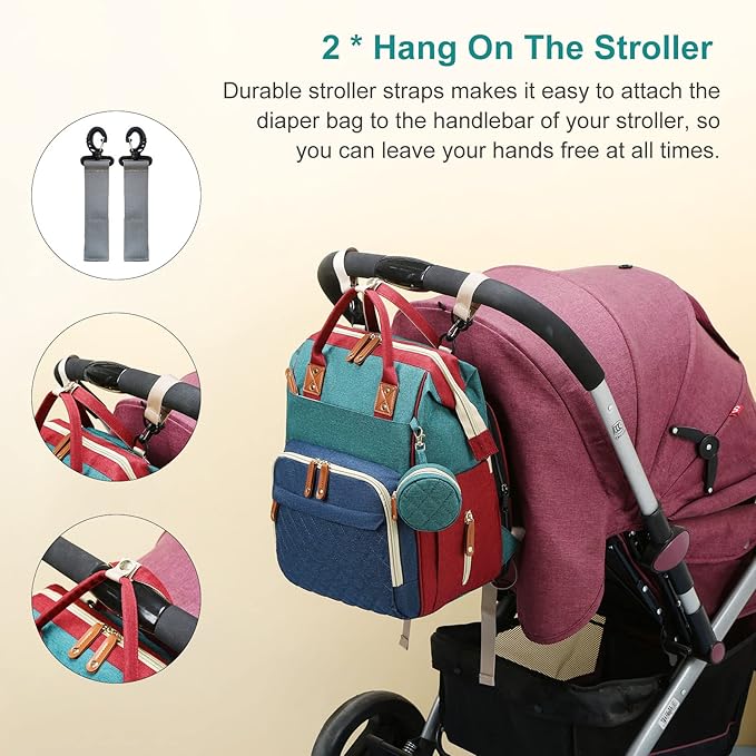 Diaper Bag, Backpack with Changing Station, Waterproof Baby Bag - Image 5