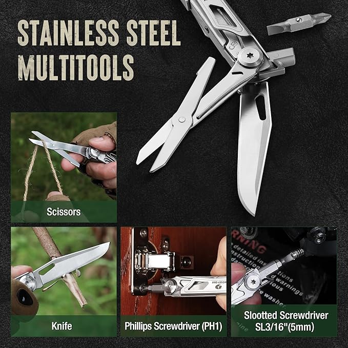 Mossy Oak 12-in-1 Multitool Pocket Knife - Image 5