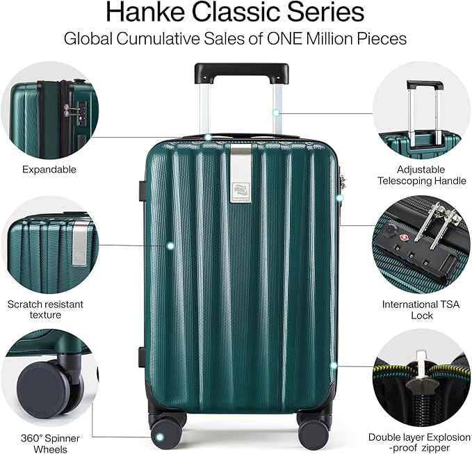 Hanke 29 Inch Expandable Checked Luggage Lightweight PC Hard Shell Luggage - Image 5