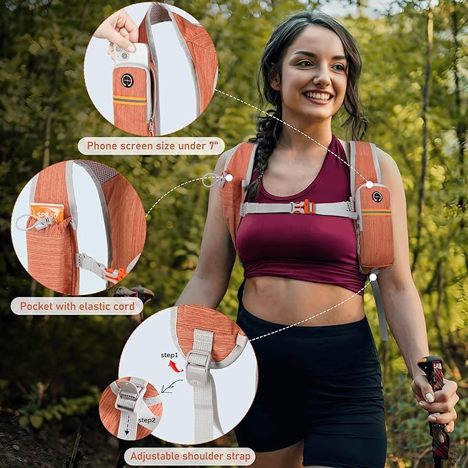 FIORETTO 15L Hiking Backpack for Women Men Mini Packable Backpack Lightweight - Image 2