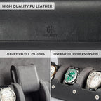 Watch Travel Case for Men: 3 Slot Watch Box Organizer Display Case - Image 4