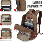 Tzowla Canvas Laptop College Backpack - Image 2