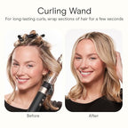 Infiniti PRO CONAIR Wet-to-Dry Styling Wand, Multi Hair Styling Tool for Curls, Waves, Blowouts, and Volume, 4 Attachments & Storage Bag, Amazon Exclusive, Black