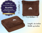 BlueHills Premium Soft Travel Blanket Pillow Airplane Blanket Soft Bag Pillow - Image 3