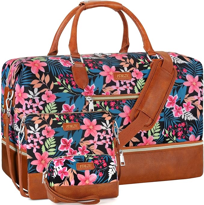 Weekender Bag for Women, Travel Duffel Bag Carry On Overnight Bag by ITIEZY
