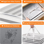 2 Pack Large Home Laundry Basket, Laundry Hamper, Freestanding Waterproof Dirty - Image 3