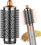 Round Volumizing Brush Attachment for Airwrap, Oval Shape, Hair Styling Tool,Gold