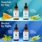 TruSkin Face Serum Trio – Vitamin C, Retinol & Hyaluronic Acid Anti-Aging Serums for Face – AM, PM & All-Day Skincare Routine – Brightening, Smoothing & Hydrating Facial Serums, 1 fl oz Each