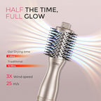 TYMO 2.0 Hair Blow Dryer Brush - Blowout Hot Air Brush, One Step Volumizer, Upgraded 2 Inch Barrel Roller Curling Styler, 3X Faster Drying, 0.6 lb Lightweight, Straightener Curling in One, Gold