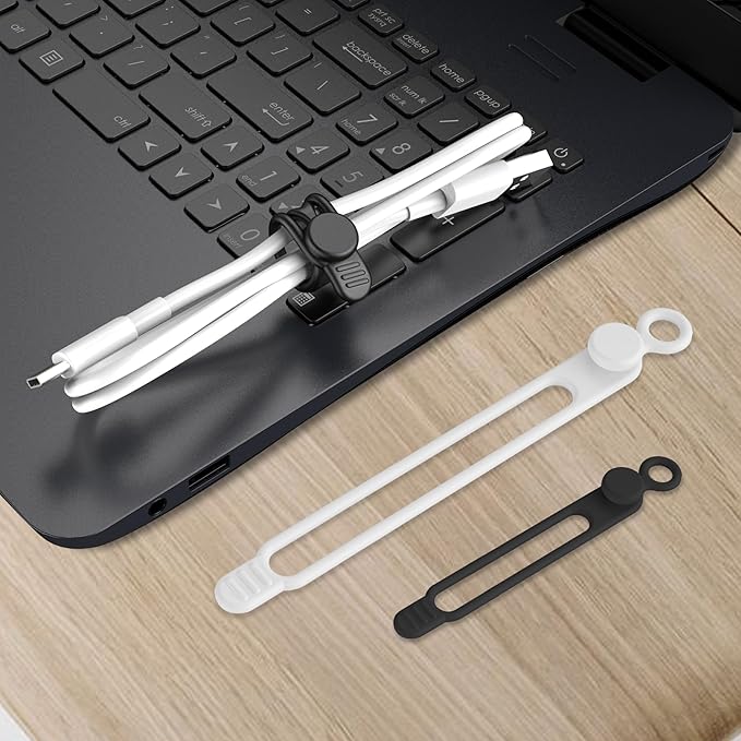 Nearockle Silicone Cable Ties Cord Organizer Cable Management - Image 6