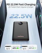 Mini Portable Charger with Built-in Cables 22.5W Fast Charging Power Bank USB-C - Image 4