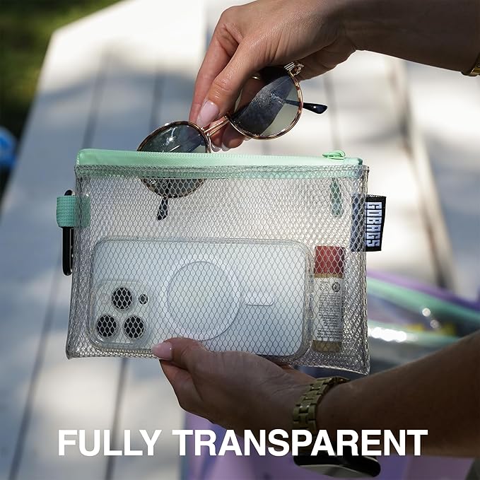 GOBAGS Air Production Multi‑Size Clear Zipper Pouch – Cable Organizer & Travel - Image 6