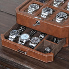 Gift Set 6 Slot Leather Watch Box - Image 9