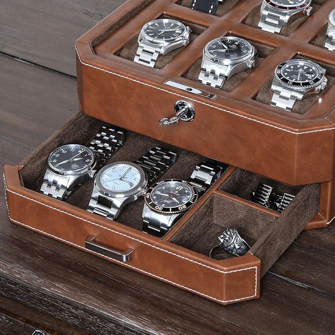 ROTHWELL 6 Slot Leather Watch Box - Image 7