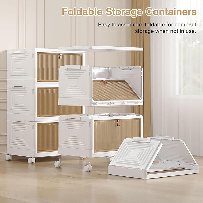VECELO 3 Tier Stackable Storage Boxes - Image 4
