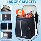 Backpack Cooler Insulated Leak Proof 35 Cans, 2 Insulated Compartments Thermal - Image 2