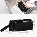 Fasrom Hair Tools Travel Bag with Heat Resistant Mat for Flat Iron, Curling Iron and Straightener, 2 in 1 Blow Dryer Organizer Case for Styling Appliances and Hot Items, Black (Patent Design)