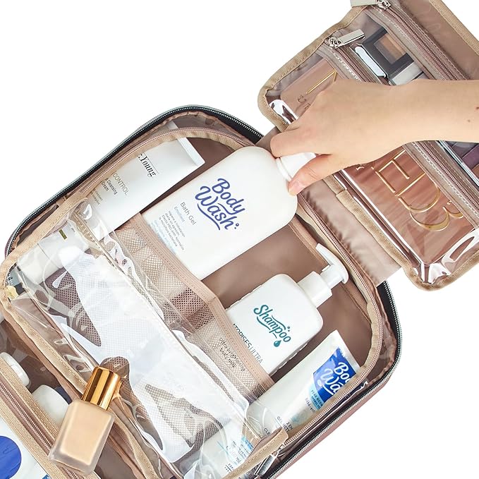 NISHEL Travel Toiletry Bag for women, Portable Hanging Organizer for Full-Sized - Image 5
