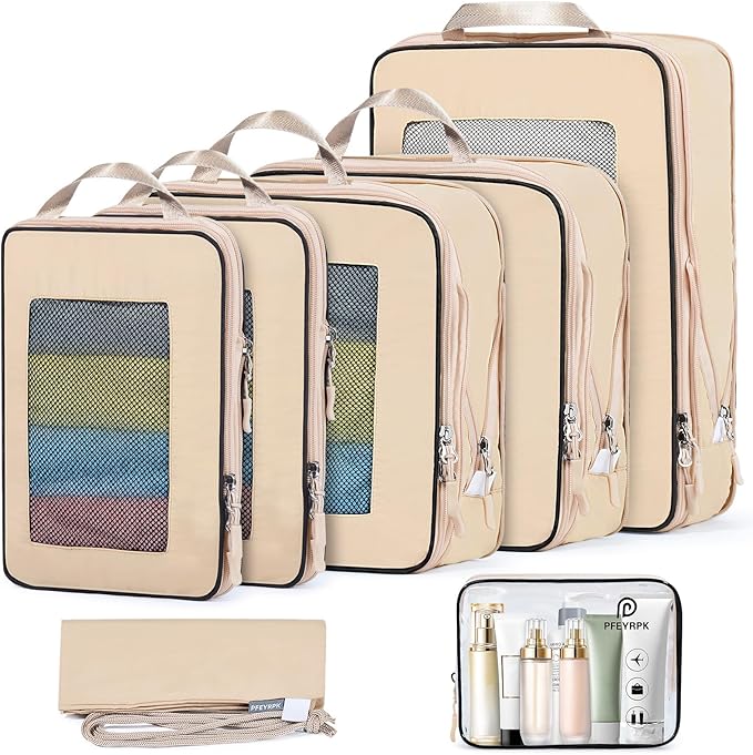 7 Set Compression Packing Cubes Packing Organizer by PFEYRPK