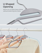 SONGMICS 30 Pack Coat Hangers, Heavy-Duty Plastic Suit Hangers, S-Shaped Opening - Image 3