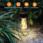Solar Lanterns Outdoor Lights, Metal Hanging Solar Lights Outdoor Waterproof - Image 6
