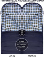 0 Degree Sleeping Bag 100% Cotton Flannel XXL - Image 5