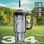 POWCAN 40 oz Tumbler with Handle, 2-in-1 Straw and Sip Lid, Dishwasher Safe - Image 2