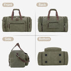 Canvas Expandable Duffle Bag for Men Traveling, Luggage Travel Bag Weekender - Image 3
