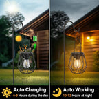 Solar Lanterns Outdoor Waterproof, Upgraded Powered Hanging Solar Lights - Image 2