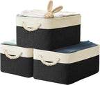 SIMPLE HOUSEWARE Large Fabric Storage Bin, 15.7" x 12" - Image 5