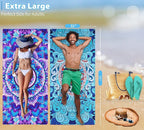 4 Pack Microfiber Oversized Lightweight Beach Towel 71"x32" Extra Thin Large - Image 3