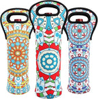 Neoprene Wine Tote Insulated Bag Single Bottle Wine Carrier Built Wine Bottle by Eacolle