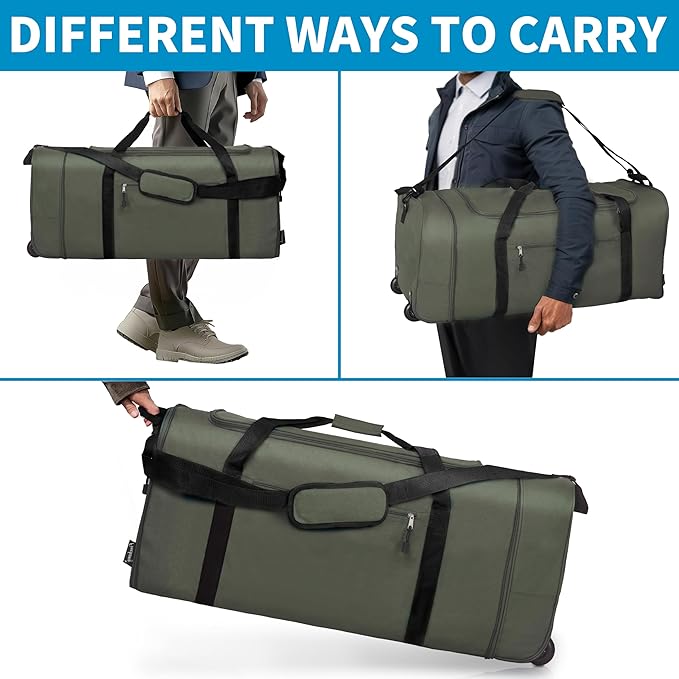 Finnhomy 100L Foldable Rolling Duffel Bag - Image 6