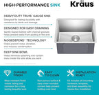 Kraus KHU101-21 Standart PRO 16 Gauge Undermount Single Bowl Set, 21 Inch - Image 12