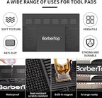 Magnetic Mat 19x12.5 Inch 6 Slots Barber Tray Hairdressing Electric Clippers Storage Mat Salon Table Tools Nonslip Cushion Heat Resistant Pad for Clippers Scissors Combs for Barbershop Salon, Home
