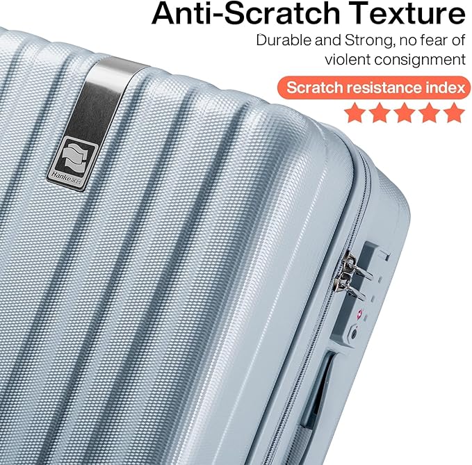 Hanke 20 Inch Carry On Luggage 22x14x9 Airline Approved Lightweight PC Hard - Image 6