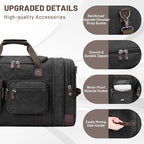 Travel Duffle Bag for Men, Heavy Duty Canvas Duffle Bag, Carryon Bags for - Image 3